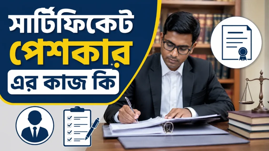 সার্টিফিকেট পেশকার এর কাজ কি? দায়িত্ব ও বেতন (আপডেট ২০২৬)